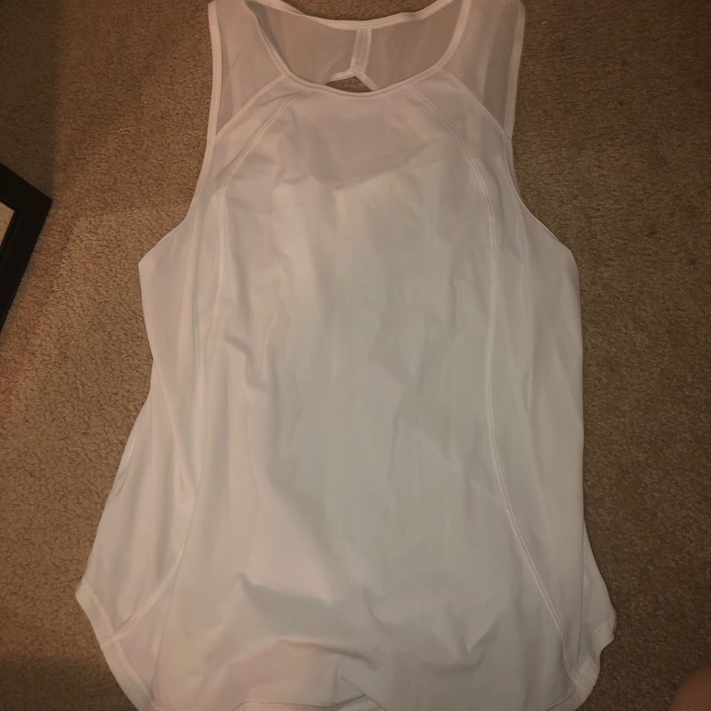 LULU LEMON WHITE TANK